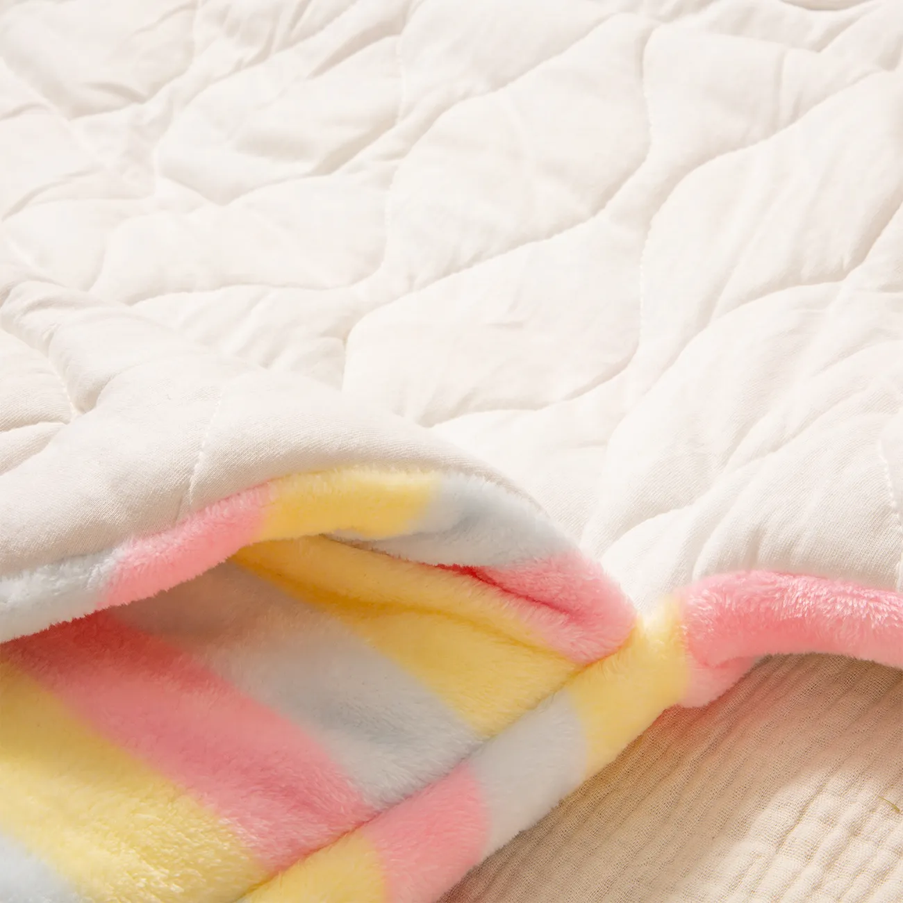 Sac de couchage / couverture pour nouveau-né en flanelle d’hiver avec conception d’oreille de lapin mignonne Multicolore big image 1