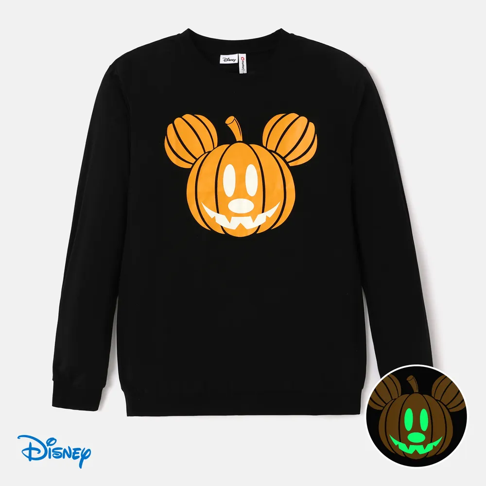 Disney Mickey and Friends Halloween Glow In The Dark Family Matching Pumpkin Print Long-sleeve Tops  big image 8