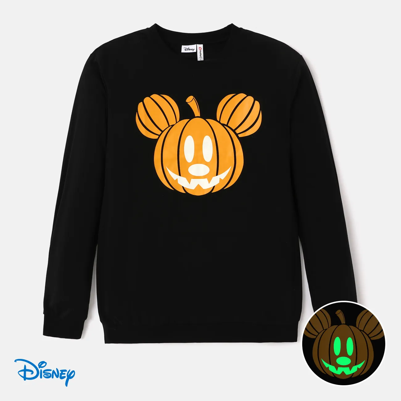 Disney Mickey and Friends Familien-Looks Halloween Langärmelig Familien-Outfits Oberteile schwarz big image 1
