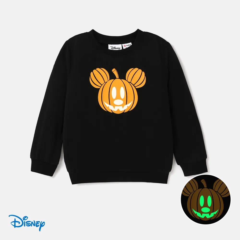 Disney Mickey and Friends Halloween Glow In The Dark Family Matching Pumpkin Print Long-sleeve Tops  big image 6