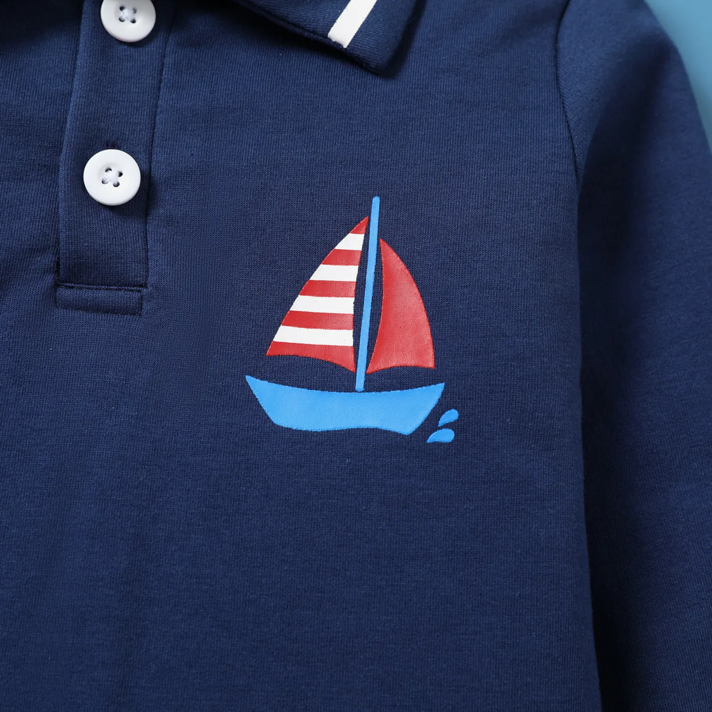 Toddler Boy Striped Casual Long Sleeve Shirt Dark Blue image 5