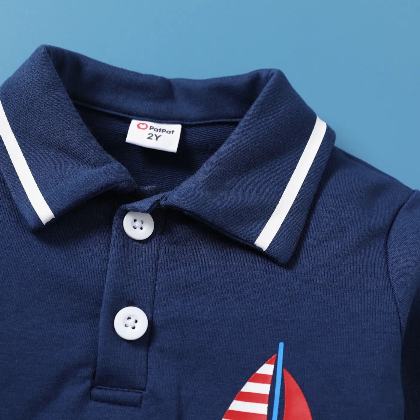 Toddler Boy Striped Casual Long Sleeve Shirt Dark Blue image 4