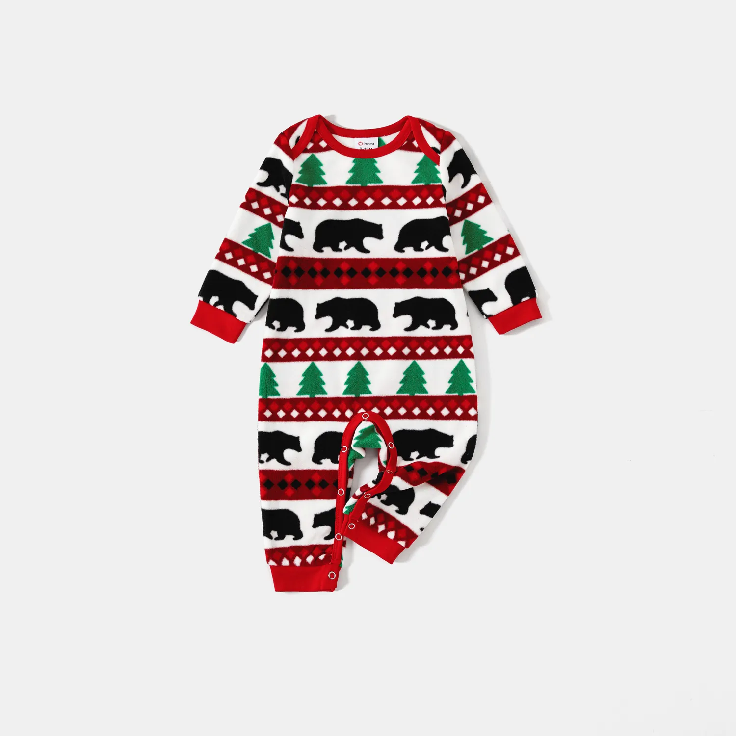 Christmas Family Matching Letters & Bear Print Long-sleeve Pajamas Sets(Flame Resistant)   image 2