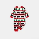 Christmas Family Matching Letters & Bear Print Long-sleeve Pajamas Sets(Flame Resistant)   image 2