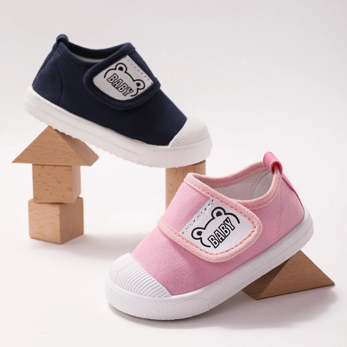 Toddler Animal Bear Pattern Velcro Slip-on Casual Shoes