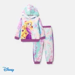 Disney Princess Toddler Girl 2pcs Character Print Long-sleeve Hoodie and Pants Set Purple