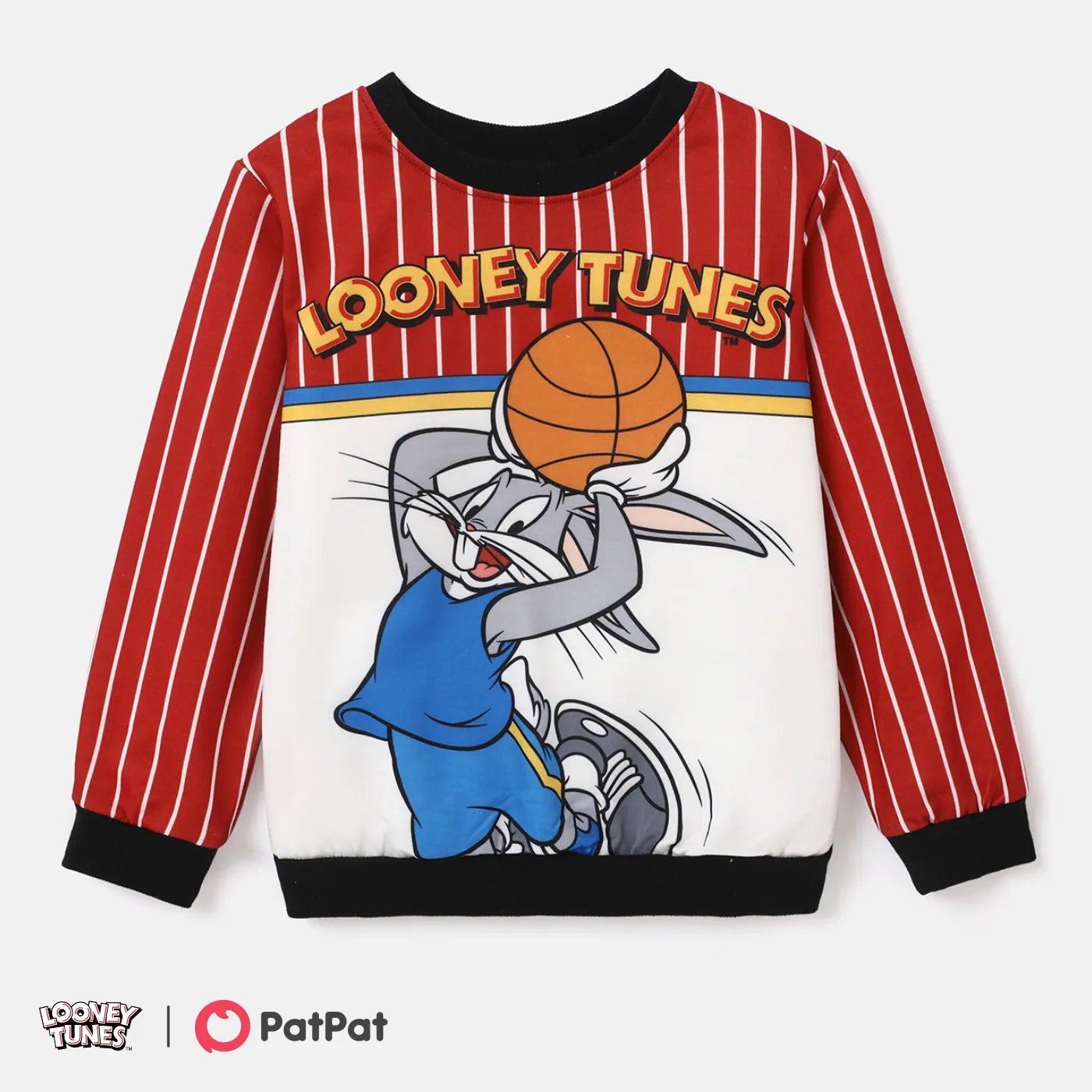 Looney Tunes Toddler Boy Basketball & Character Print Long-sleeve Top Red