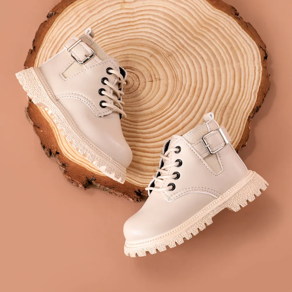Toddler & Kids Buckle Decor Side Zipper Combat Boots big image 3