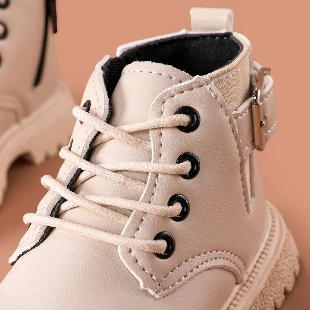 Toddler & Kids Buckle Decor Side Zipper Combat Boots big image 6
