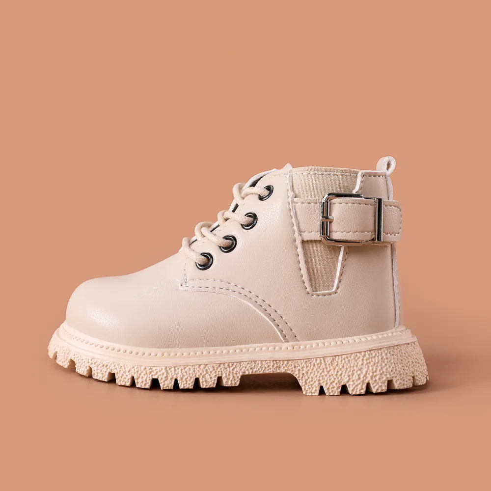 Toddler & Kids Buckle Decor Side Zipper Combat Boots big image 5