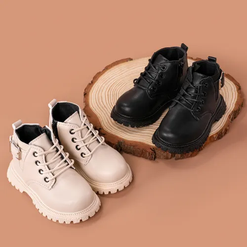 Toddler & Kids Buckle Decor Side Zipper Combat Boots