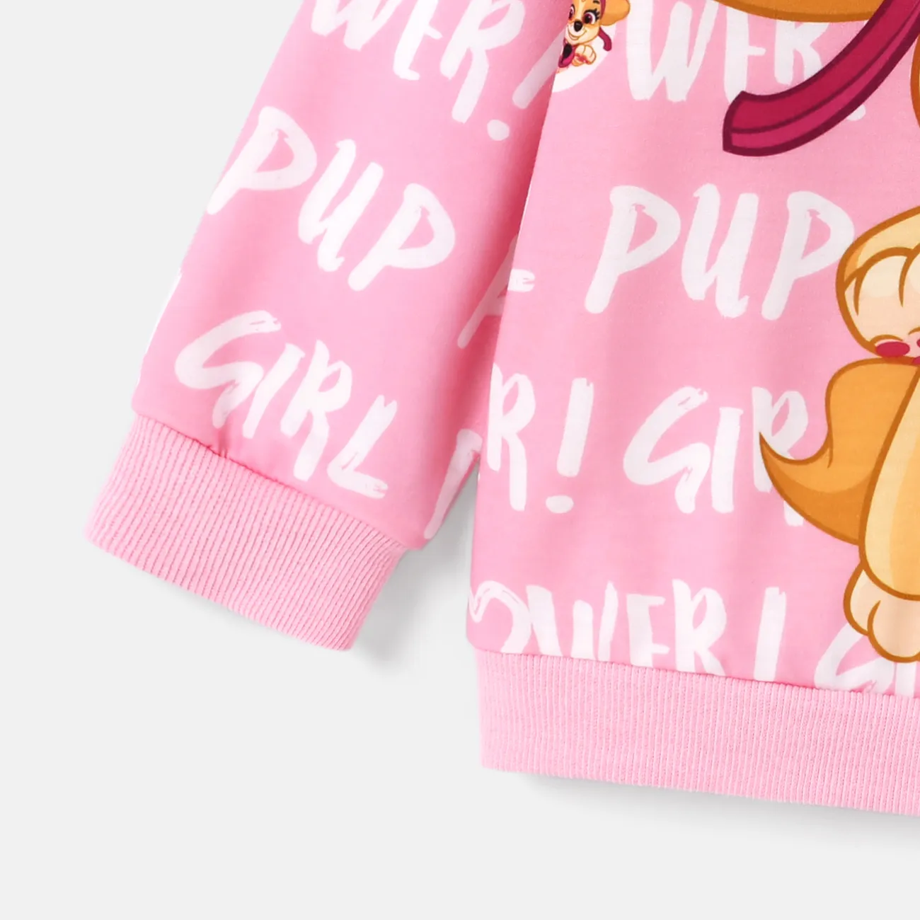 PAW Patrol  Toddler Girl/Boy Big Graphic Print Long-sleeve Hoodie Pink big image 1
