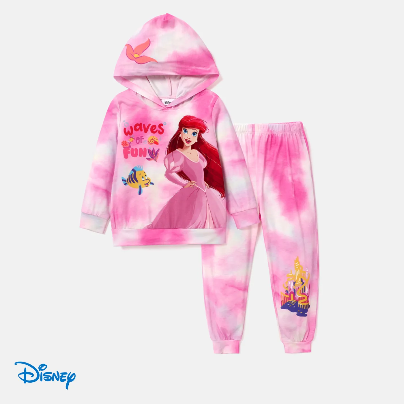 Disney Princess Toddler/Kids Girl 2pcs Character Print Long-sleeve Top and Pants Set  image 1