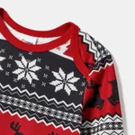 Christmas Letter & Bear Print Raglan-sleeve top and Pants Family Matching Pajamas Sets (Flame Resistant)  image 3