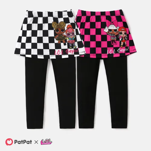 L.O.L. SURPRISE! Toddler Girl Character & Plaid Print Ruffle Overlay 2 In 1 Leggings