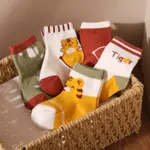 Cinco pares de meias de bebê animal dos desenhos animados  image 2