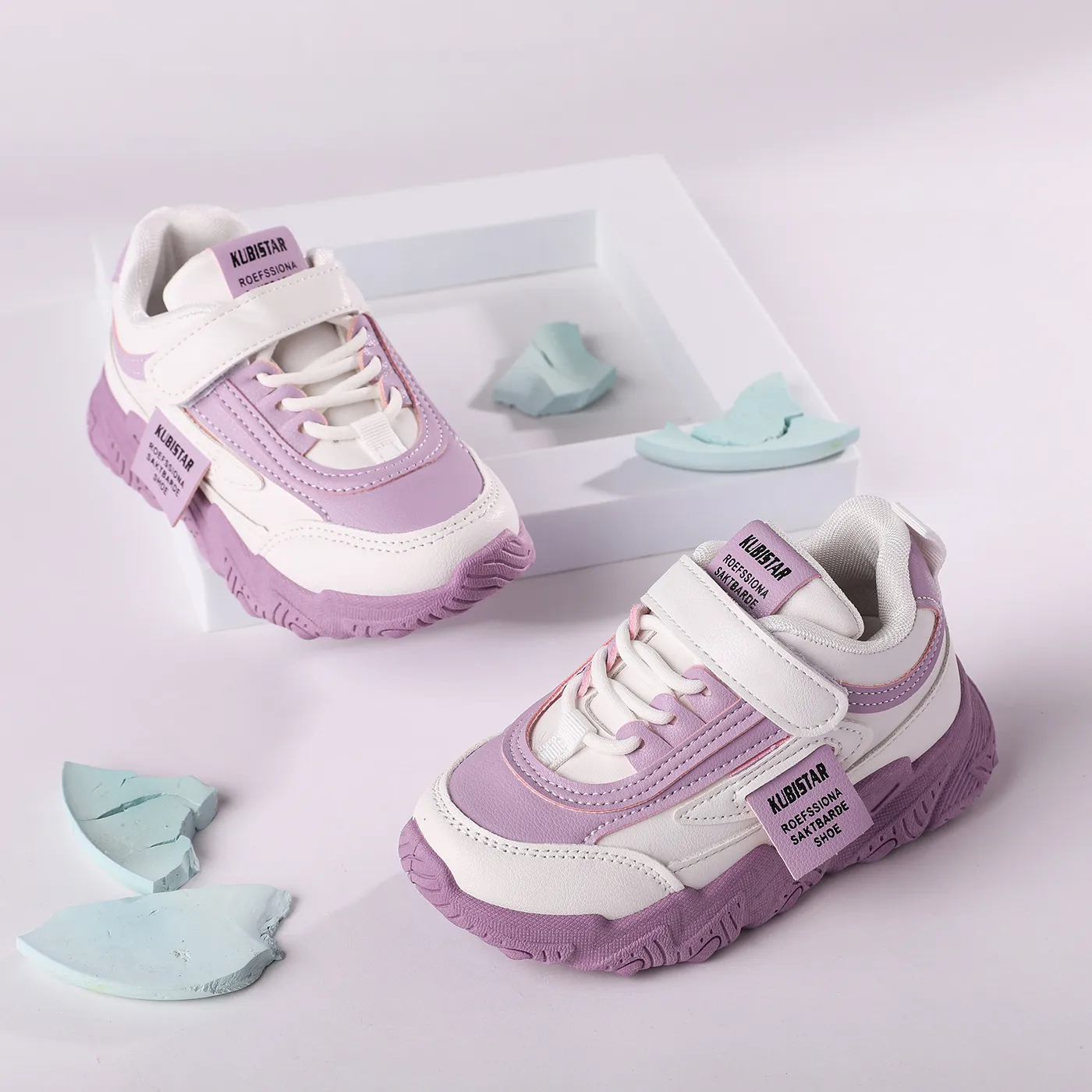 Kids Pretty Letter Print Velcro Sports Shoes  image 3