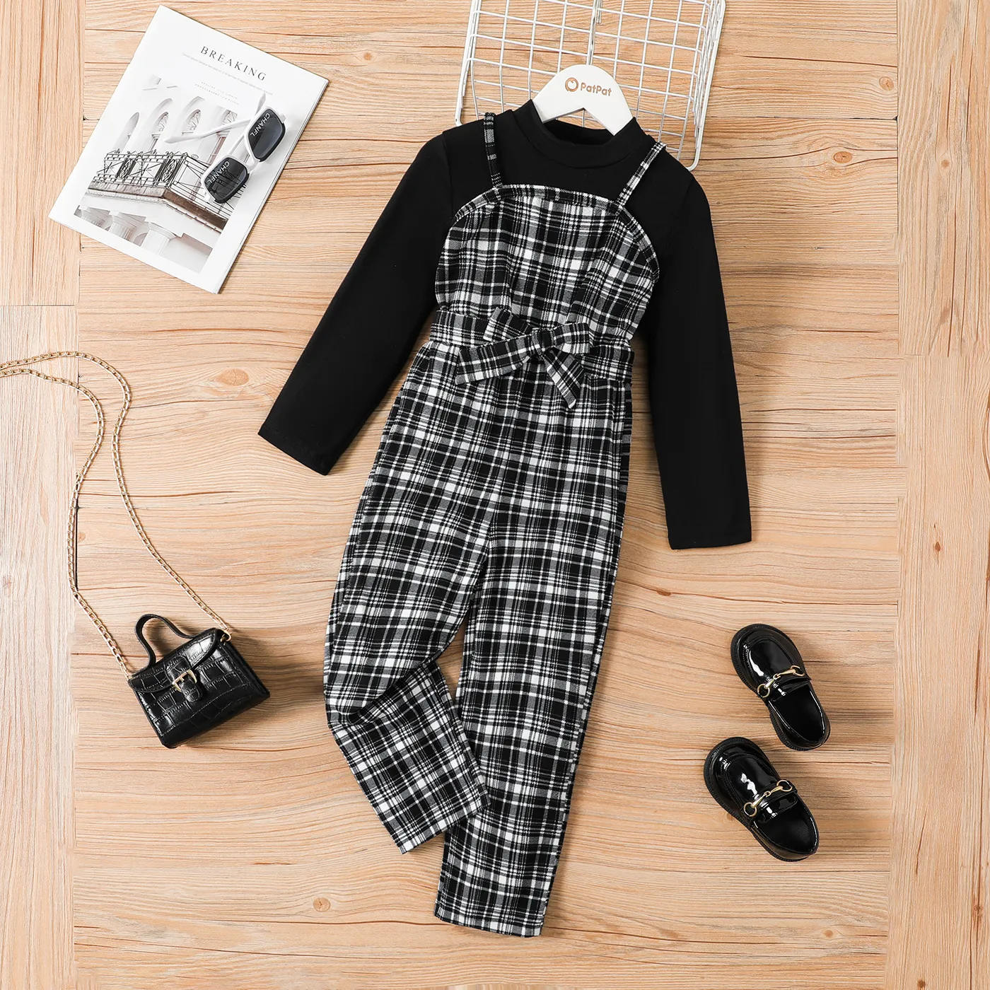 2PCS Avant-garde Grid/Houndstooth  Camisole Set   image 2
