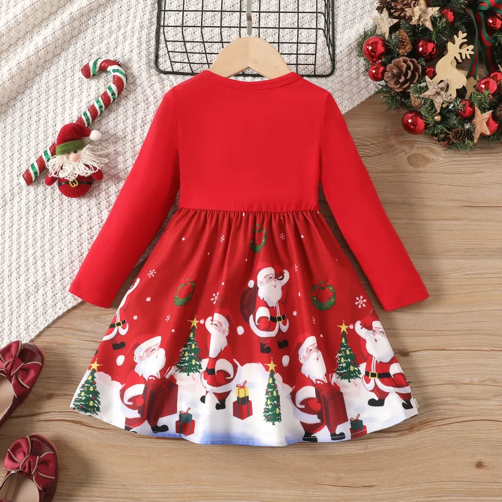 Toddler Girl Hyper-Tactile 3D Design Christmas Dress   big image 2