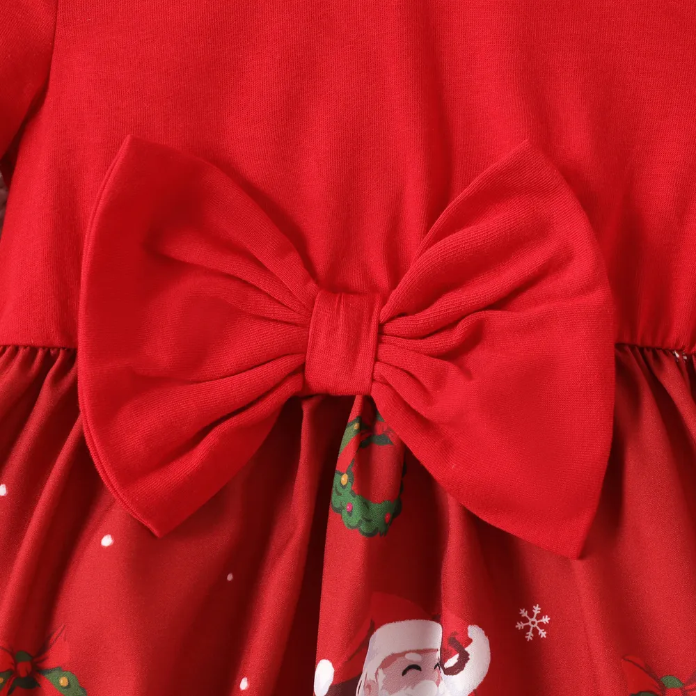 Toddler Girl Hyper-Tactile 3D Design Christmas Dress   big image 4