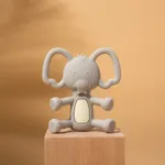 100% Food-Grade BPA-free Baby Elephant Silicone Teething Toy Light Grey