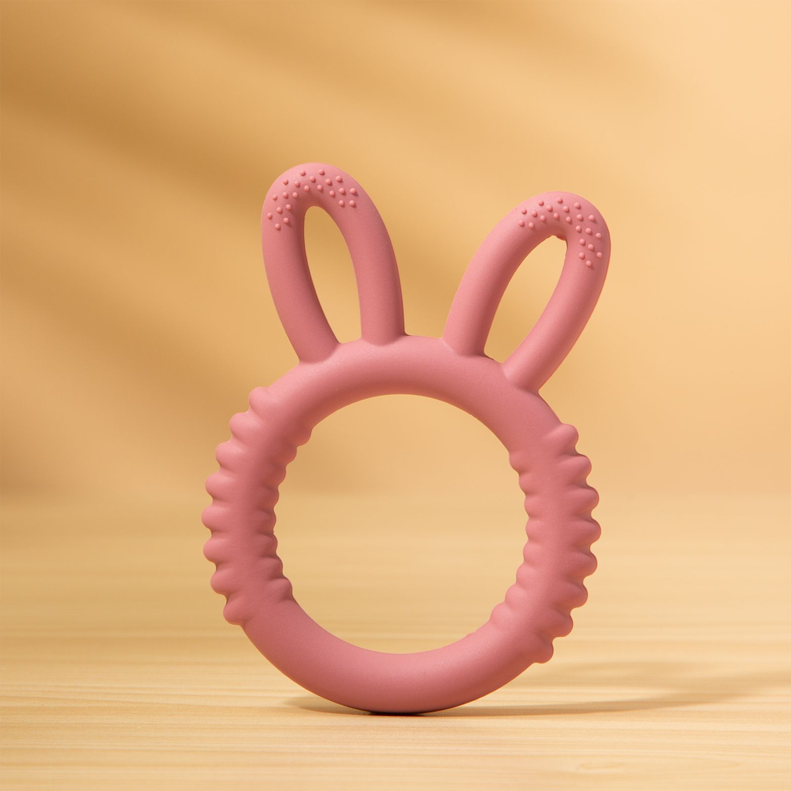 

100% Food-Grade Materials BPA-Free Rabbit Ears Silicone Teething Toy for Babies