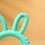 100% Food-Grade Materiais BPA-Free orelhas de coelho silicone Brinquedo de dentição para bebês  image 3