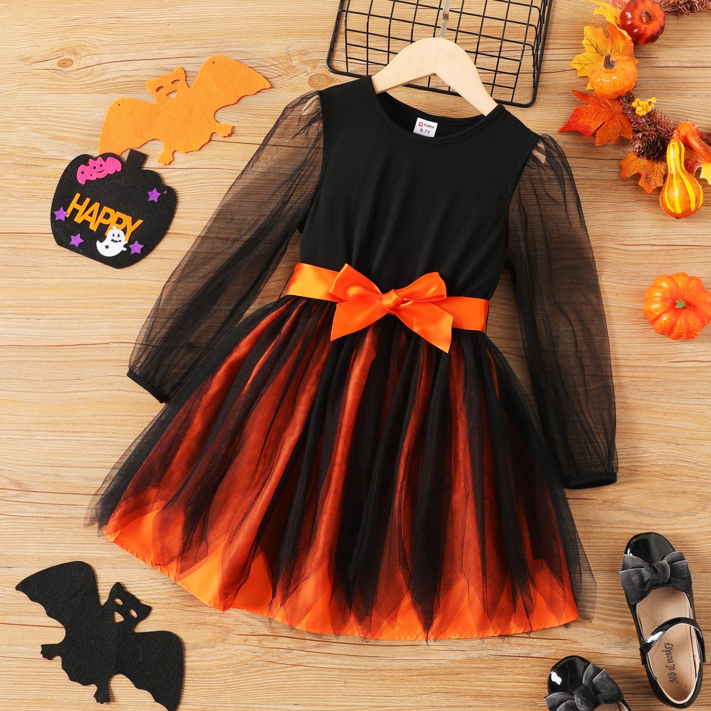 

2PCS Baby Girl Halloween Multi-layered Fairy Dress Set