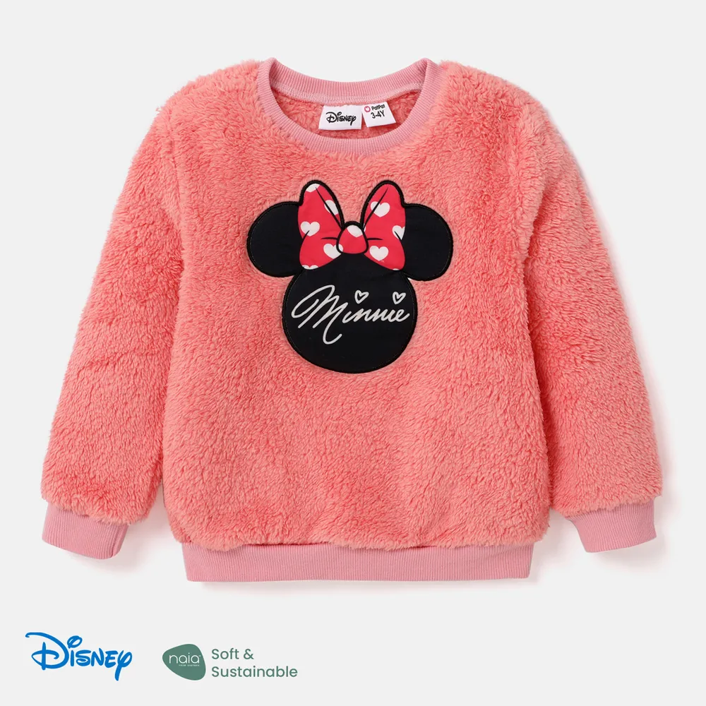 Disney Mickey and Friends Toddler Girl Character Print Long-sleeve Pullover Sweatshirts  big image 1