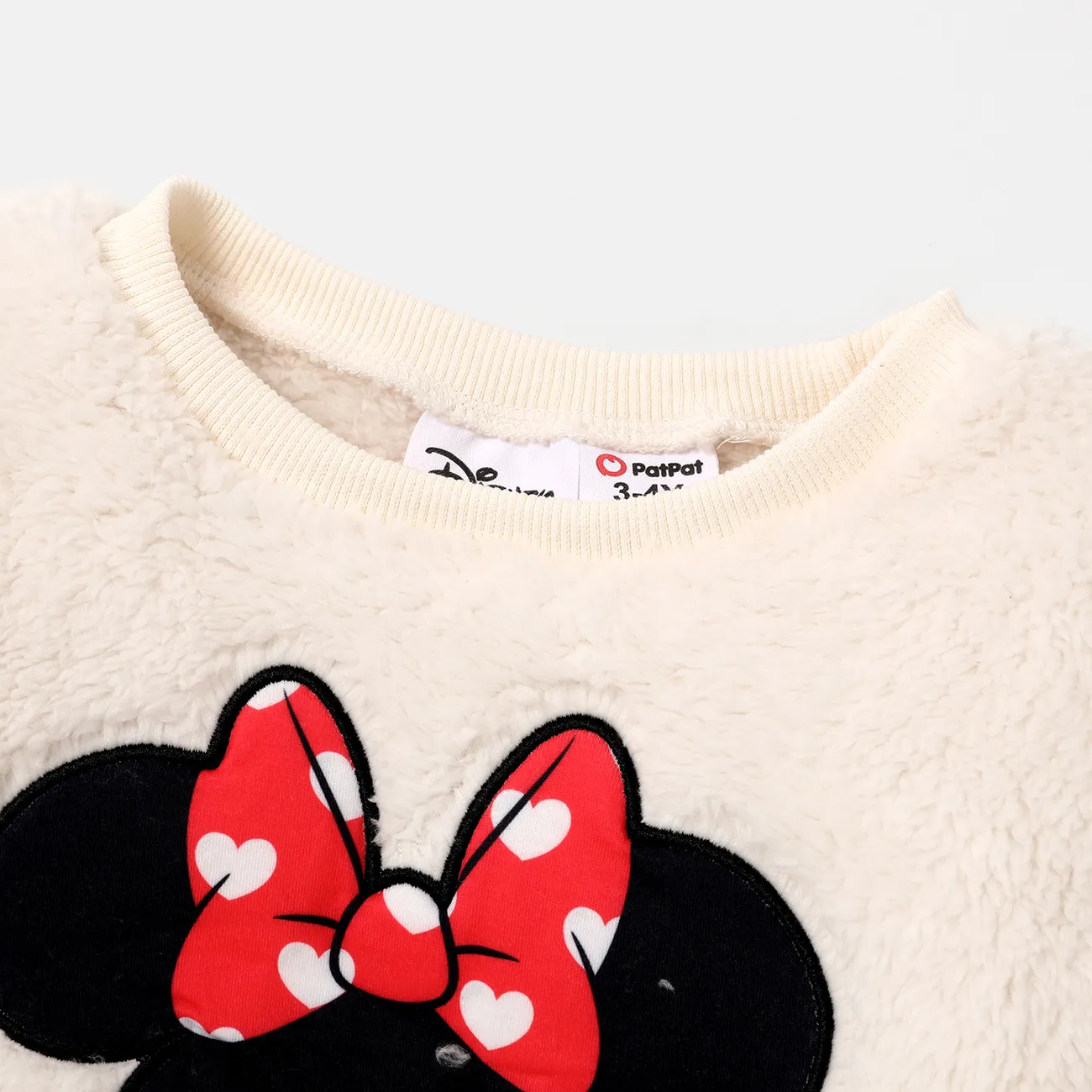 Disney Mickey and Friends Toddler Girl Character Print Long-sleeve Pullover Sweatshirts White big image 1