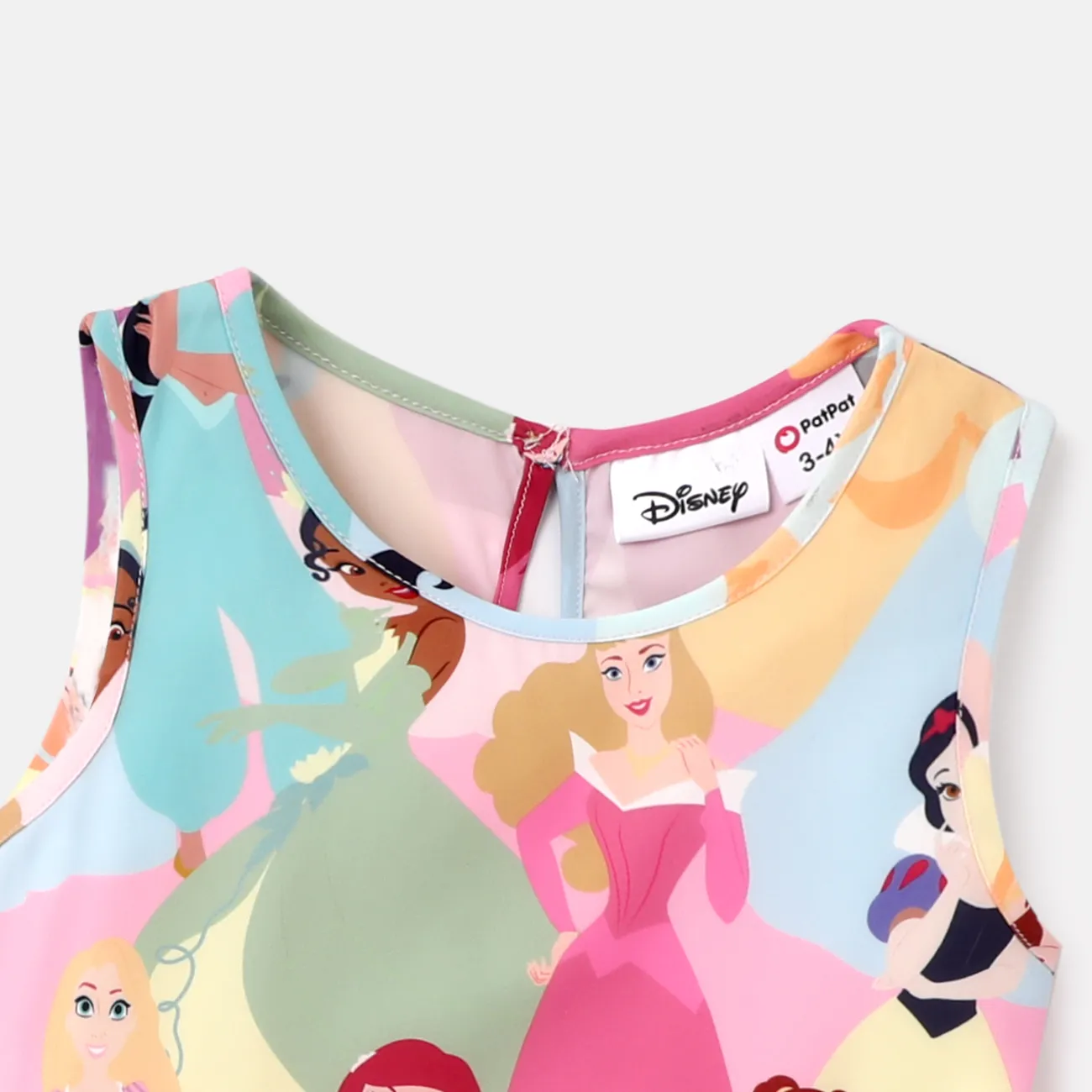 Disney Princess 2 unidades Criança Menina Manga balão Bonito Fato saia e casaco Rosa big image 1