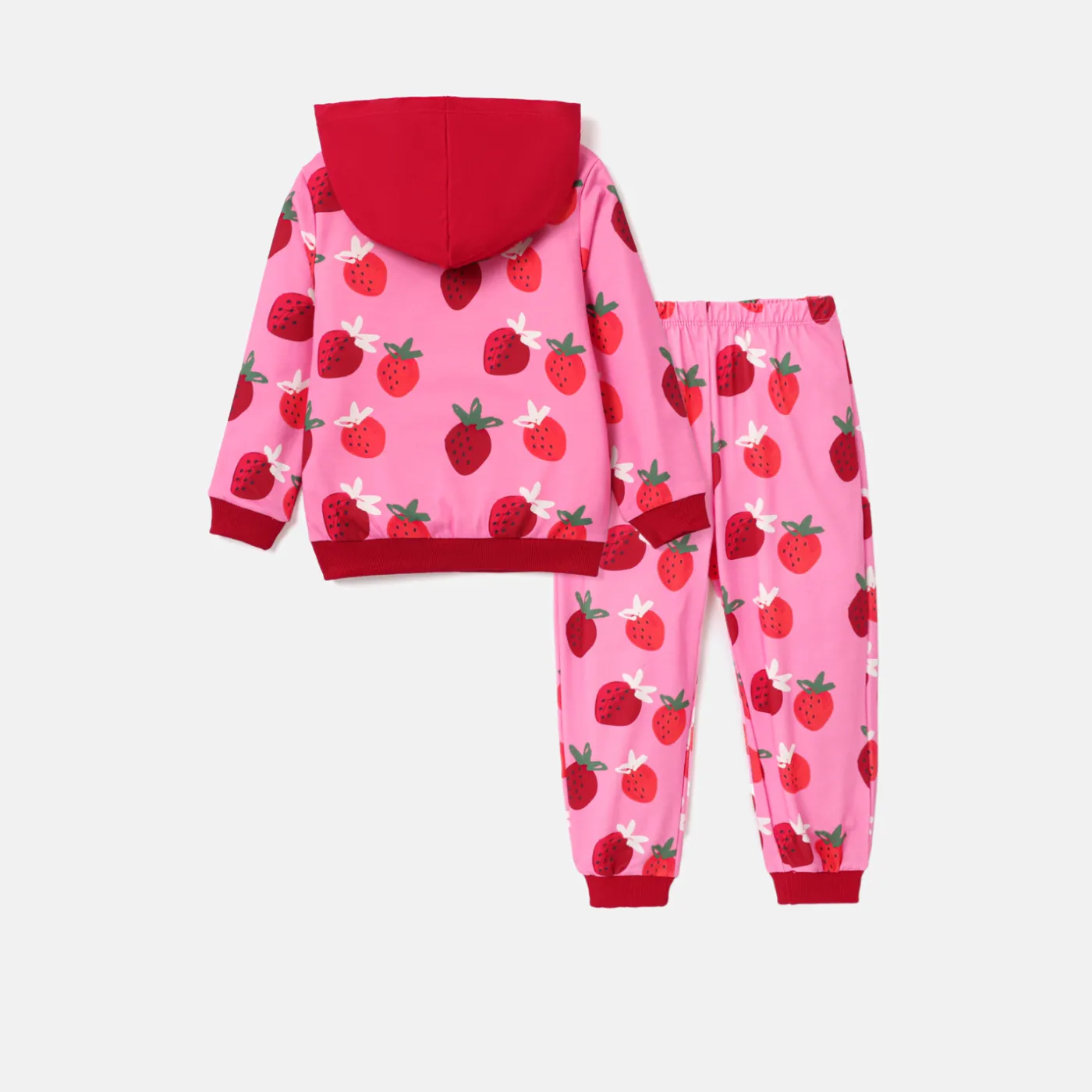 Looney Tunes Toddler Girl/Boy 2pcs Naia™ Character Print Long-sleeve Hoodie and Pants Set  Red image 2