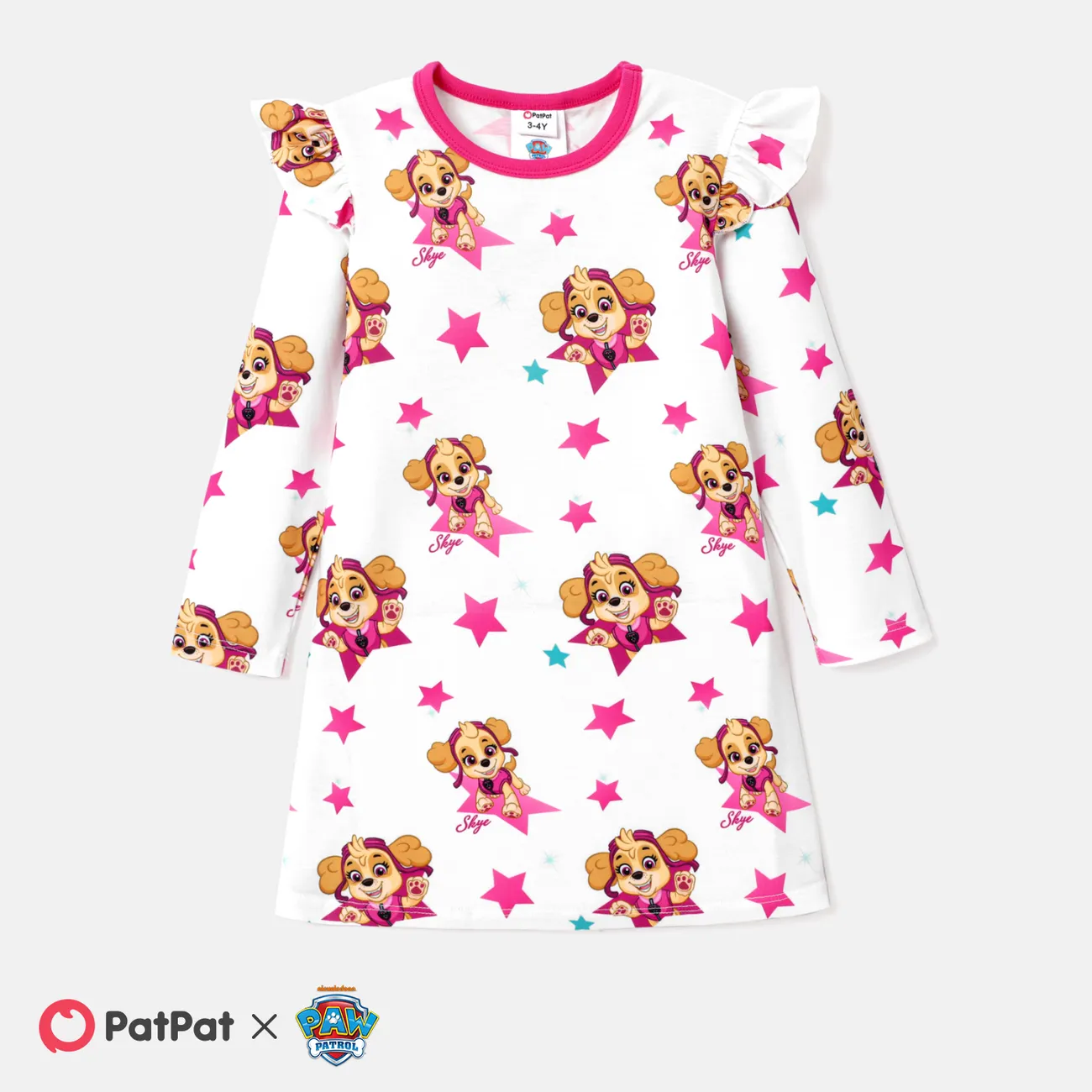 PAW Patrol Toddler Girl Flounce Star Graphic Print Dress Multi-color big image 1
