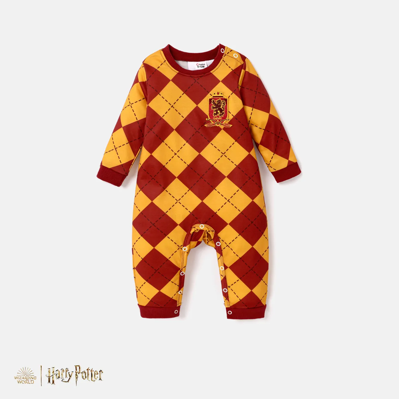 Harry Potter Family Matching Grid Letter Print Long-sleeve Tops  big image 1