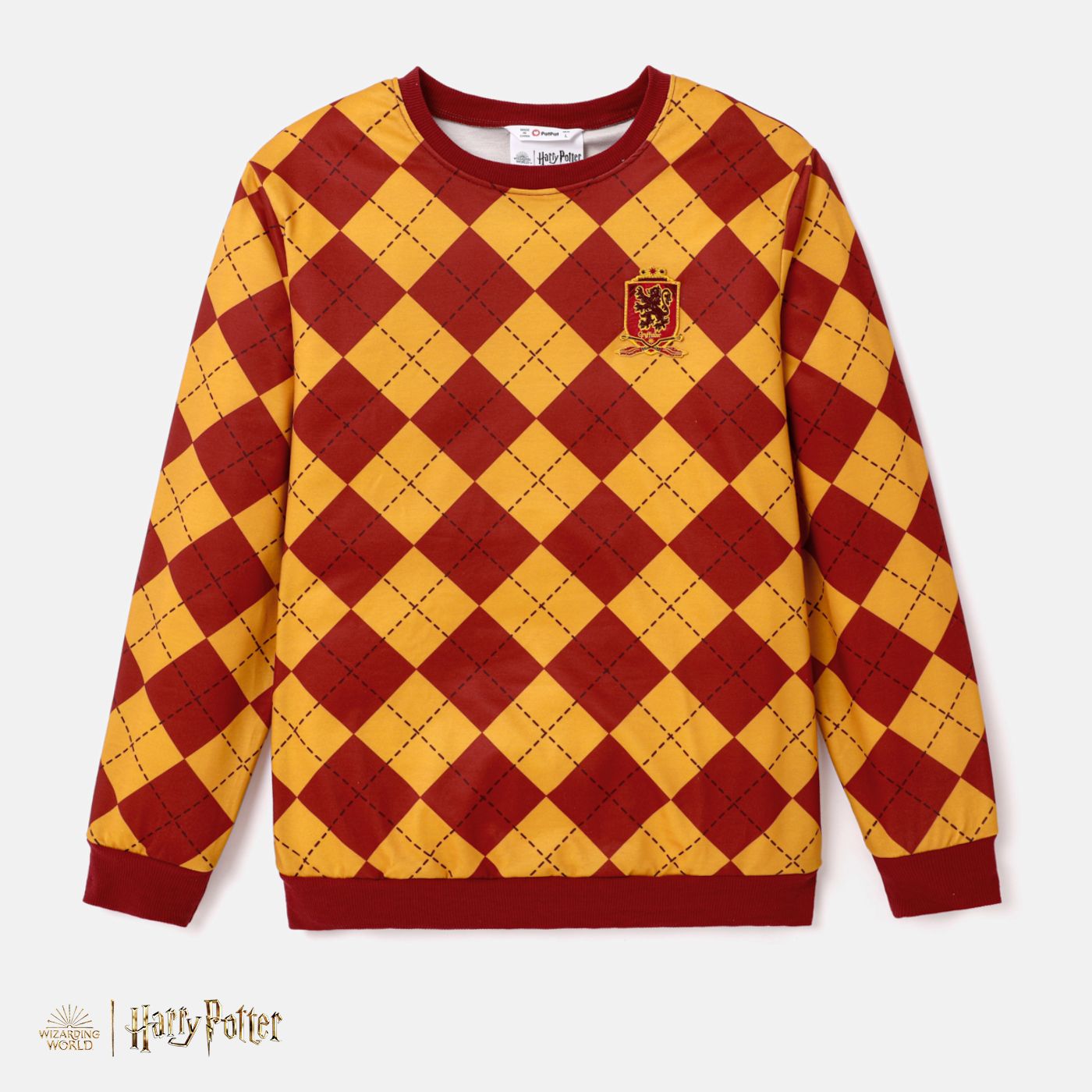 Harry Potter Famille Matching Grid Letter Print Tops à Manches Longues