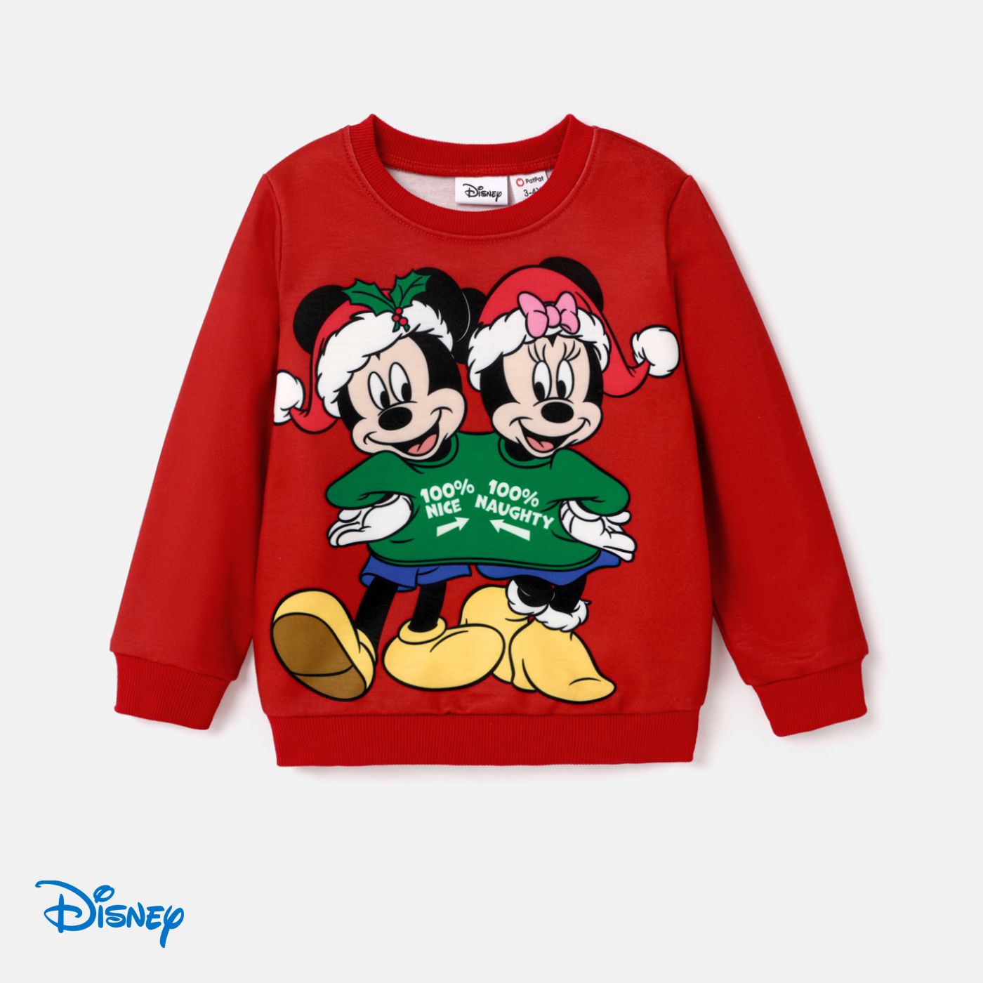 Disney Mickey And Friends Family Matching Christmas Character Print Sweatshirt