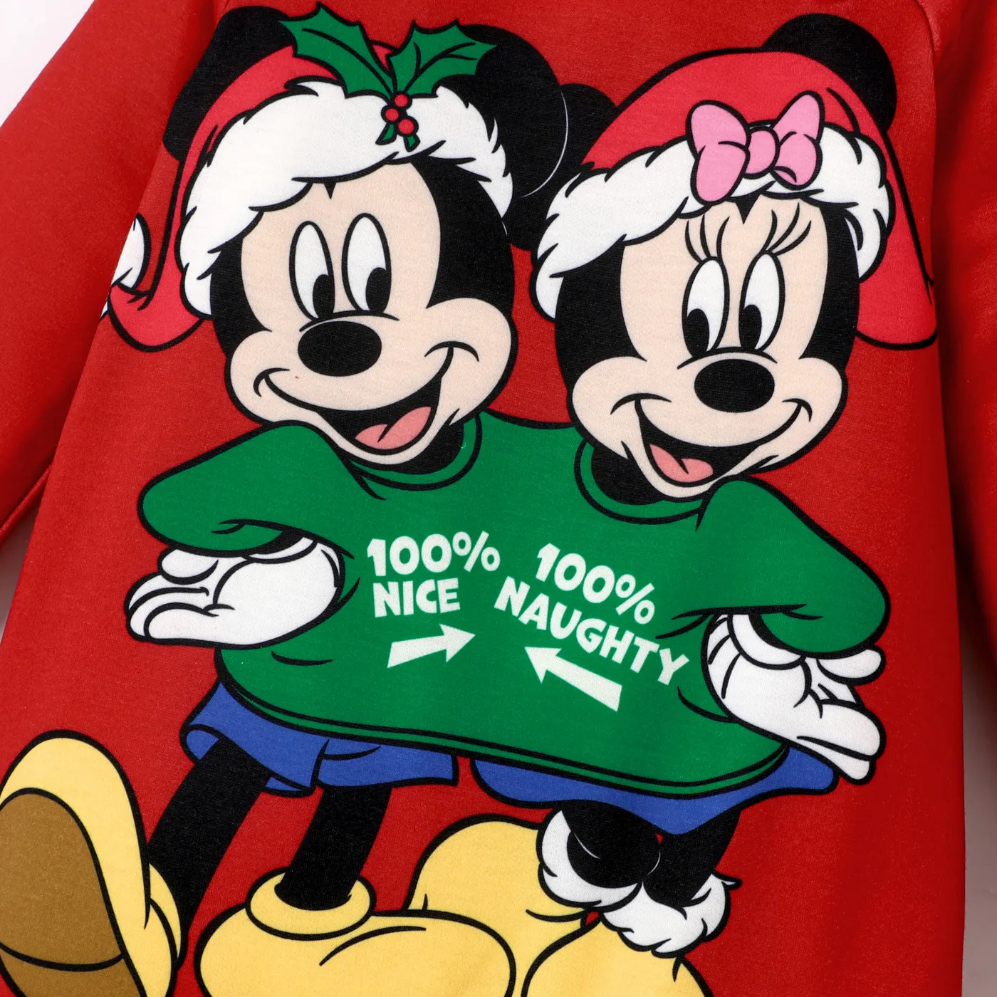 Disney Mickey and Friends Family Matching Christmas Character Print Sweatshirt Red image 3