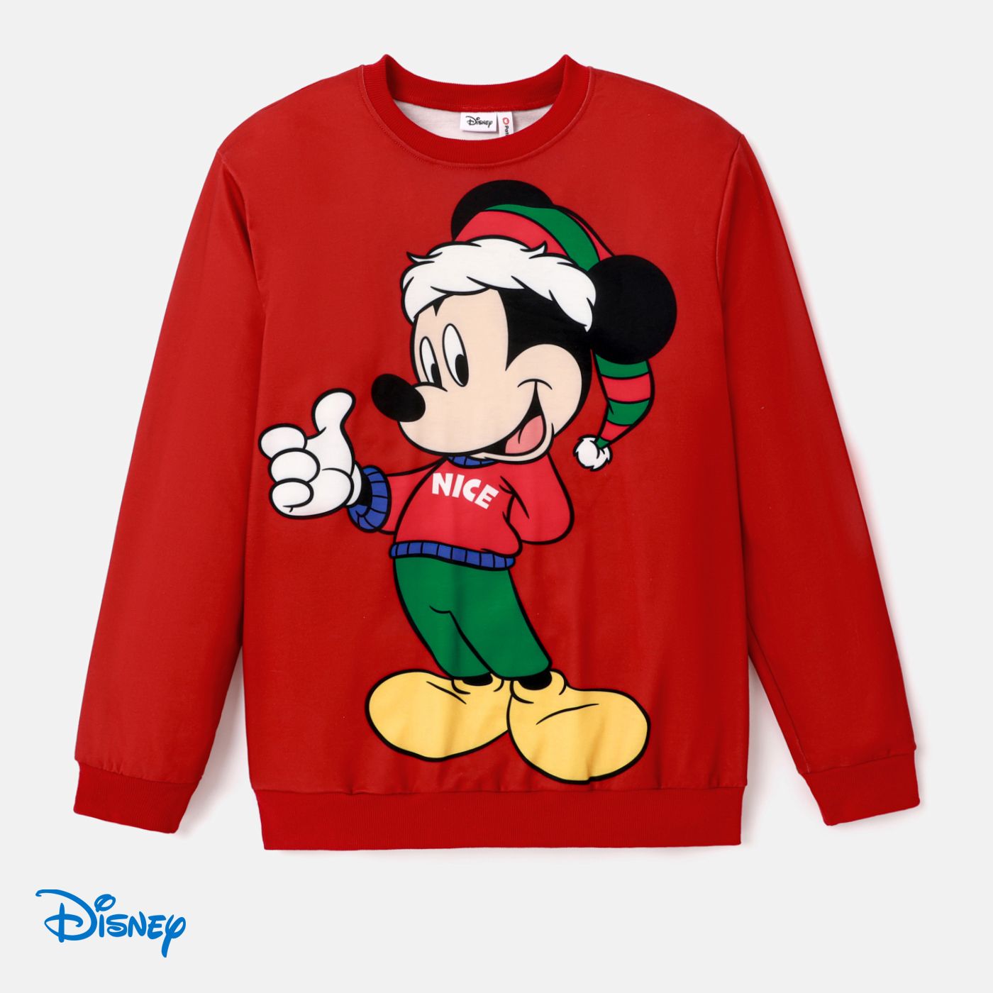 Disney Mickey And Friends Family Matching Christmas Character Print Sweatshirt