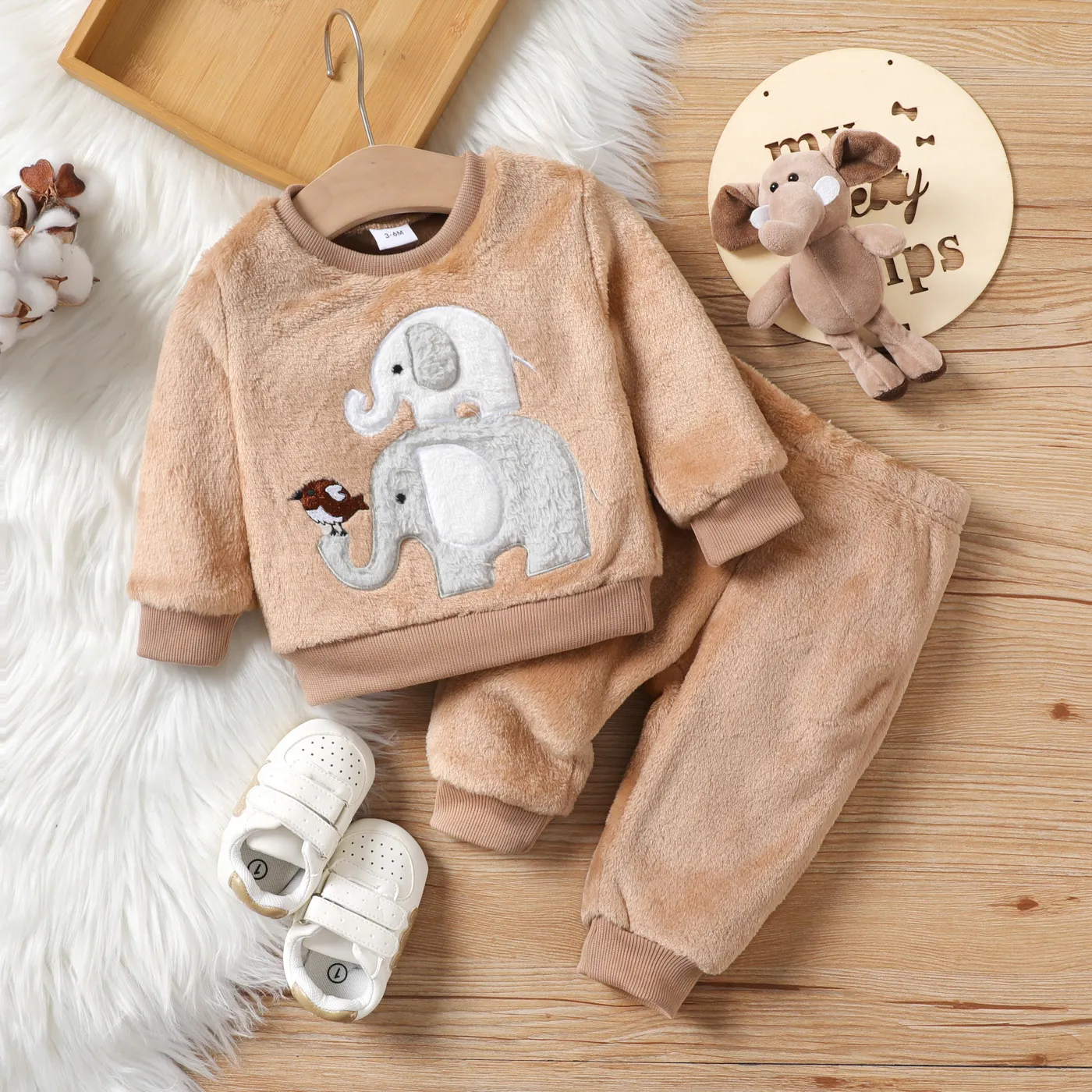 2PCS Baby Boy/Girl Animal Pattern Set 