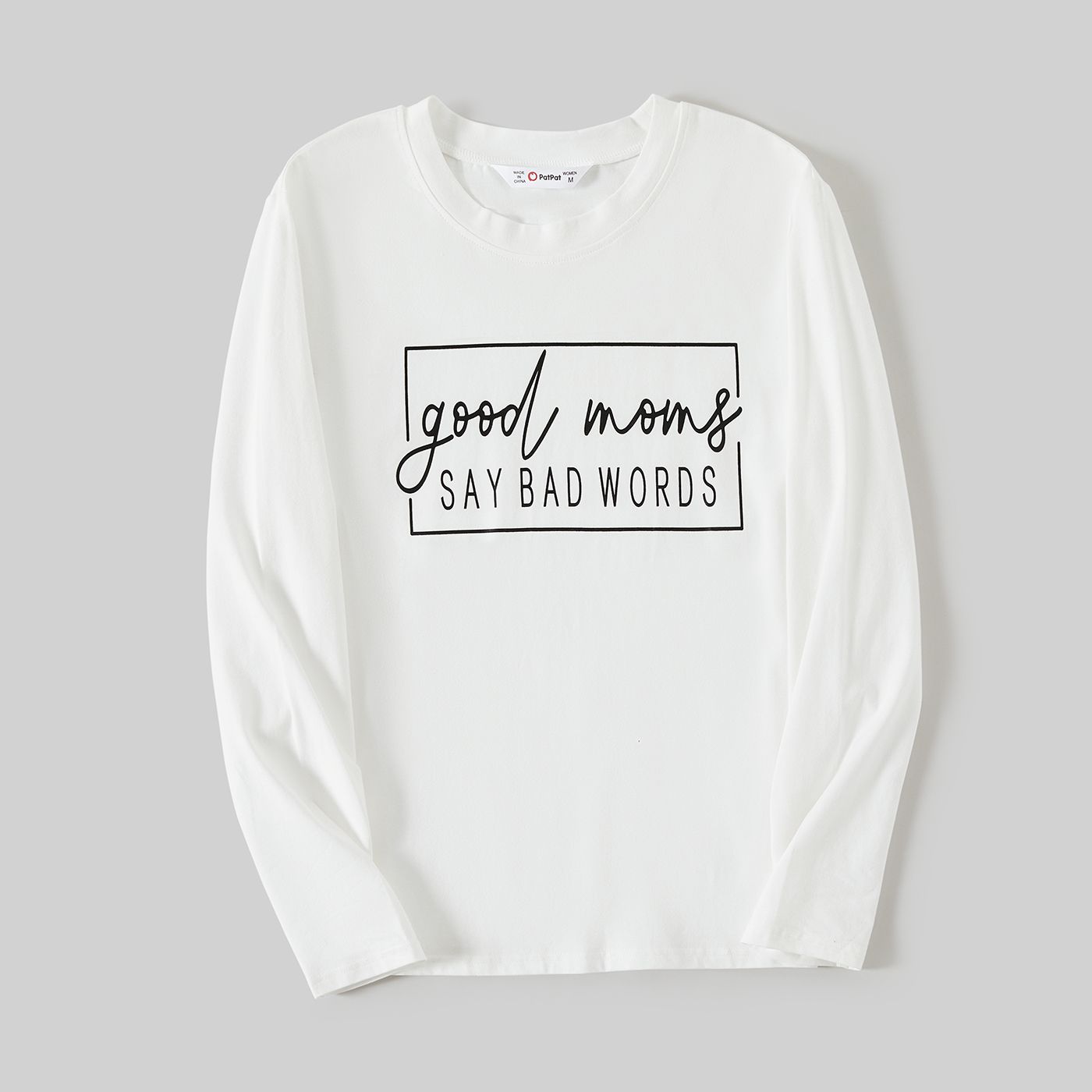 

Family Matching Letters Print Cotton Long Sleeve Tops