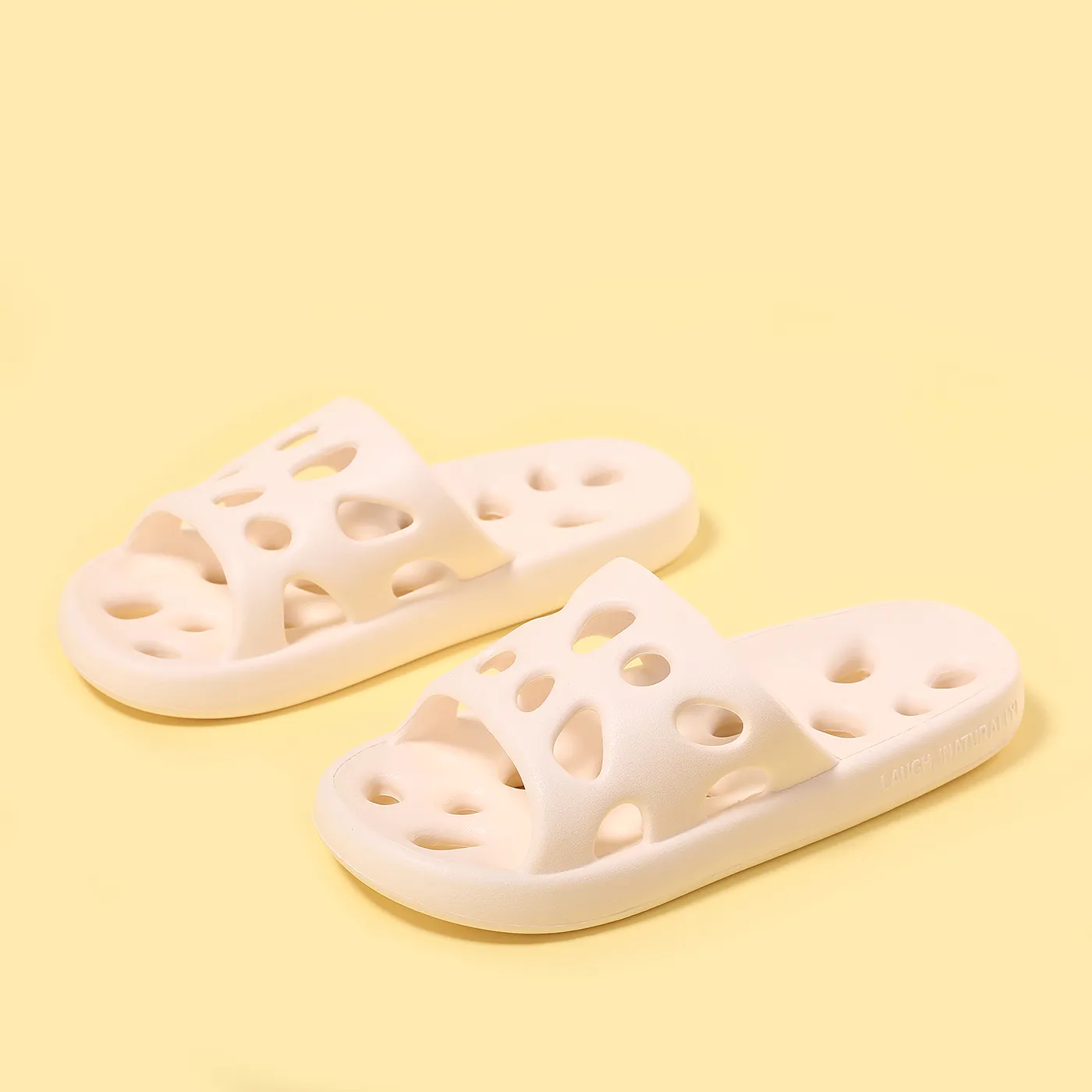 Shower Slippers Hollow Out Quick Drying Non-Slip Bathroom EVA Slides White image 6