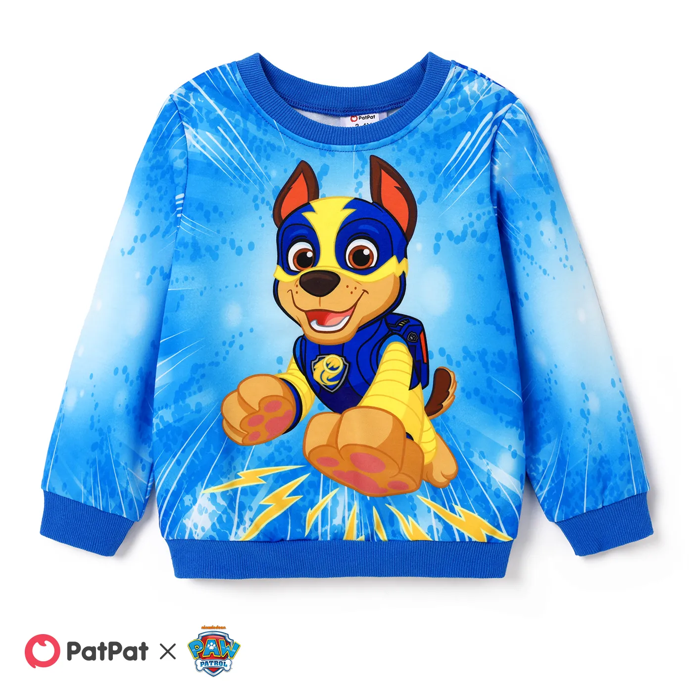 PAW Patrol Toddler Girl/Boy Character Print Pattern Long-sleeve Sweatshirt Blue