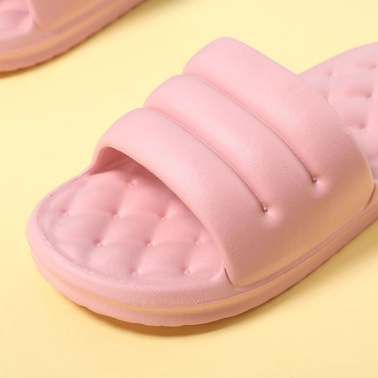 Mute EVA Sofa Slides Women Thick Sole Soft Indoor Slippers Women Anti-slip Sandals Men Summer Platform Women Shoes Bath Pink big image 1