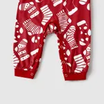 Christmas Socks Allover Print Family Matching Red Naia™ Pajamas Sets (Flame Resistant)  image 4