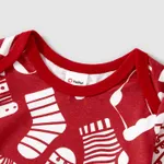 Christmas Socks Allover Print Family Matching Red Naia™ Pajamas Sets (Flame Resistant)  image 3