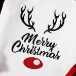 Christmas Reindeer Print Plaid Long-sleeve Family Matching Fleece Pajamas Sets (Flame Resistant) Red image 5