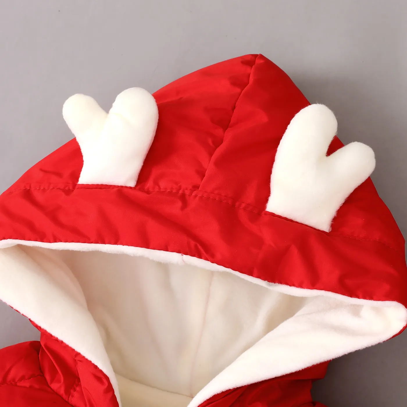 Baby Boy/Girl Hyper-Tactile 3D Design Christmas Jumpsuit Red image 3