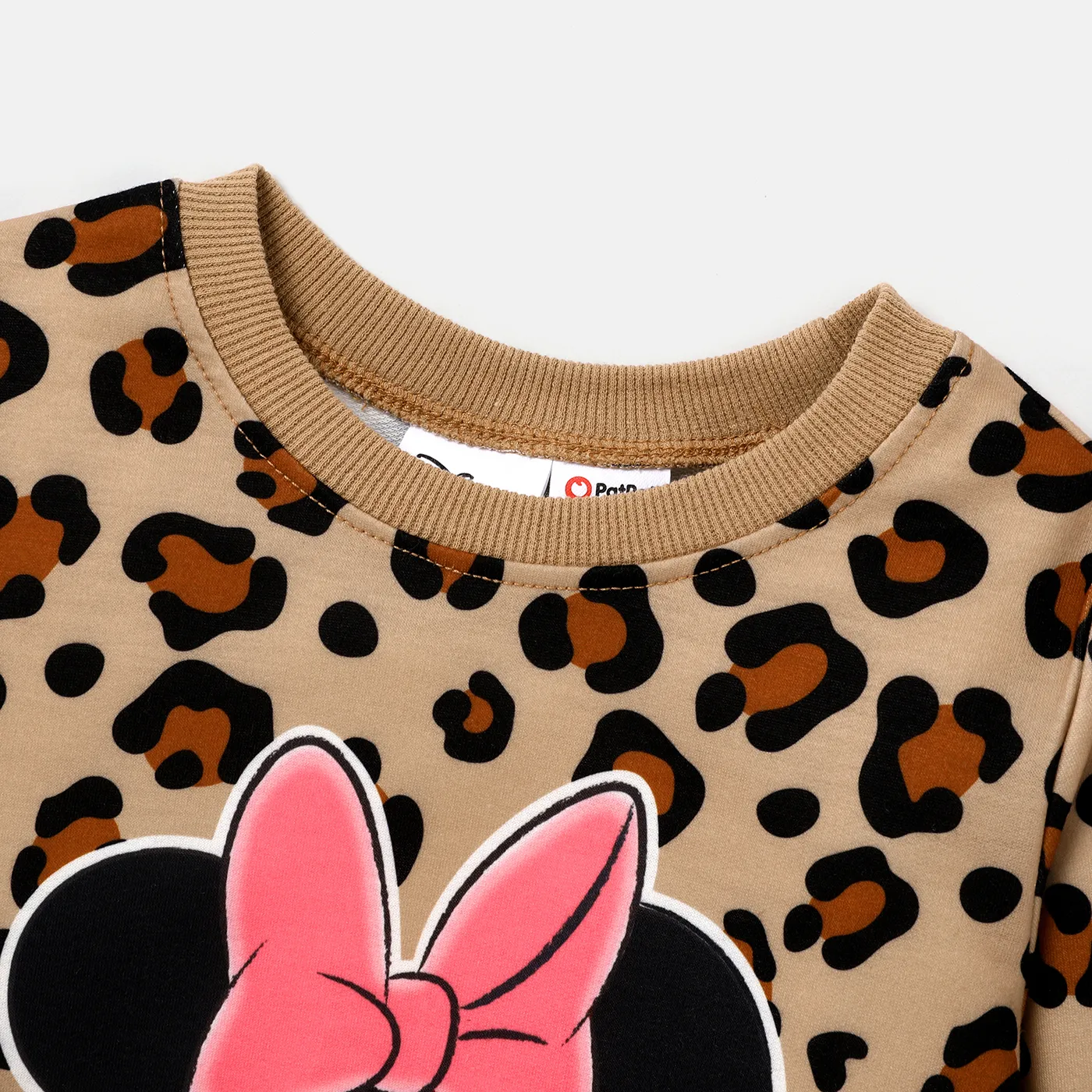 Disney Mickey and Friends Family Matching Letter & Leopard Print Long-sleeve Tops  big image 10