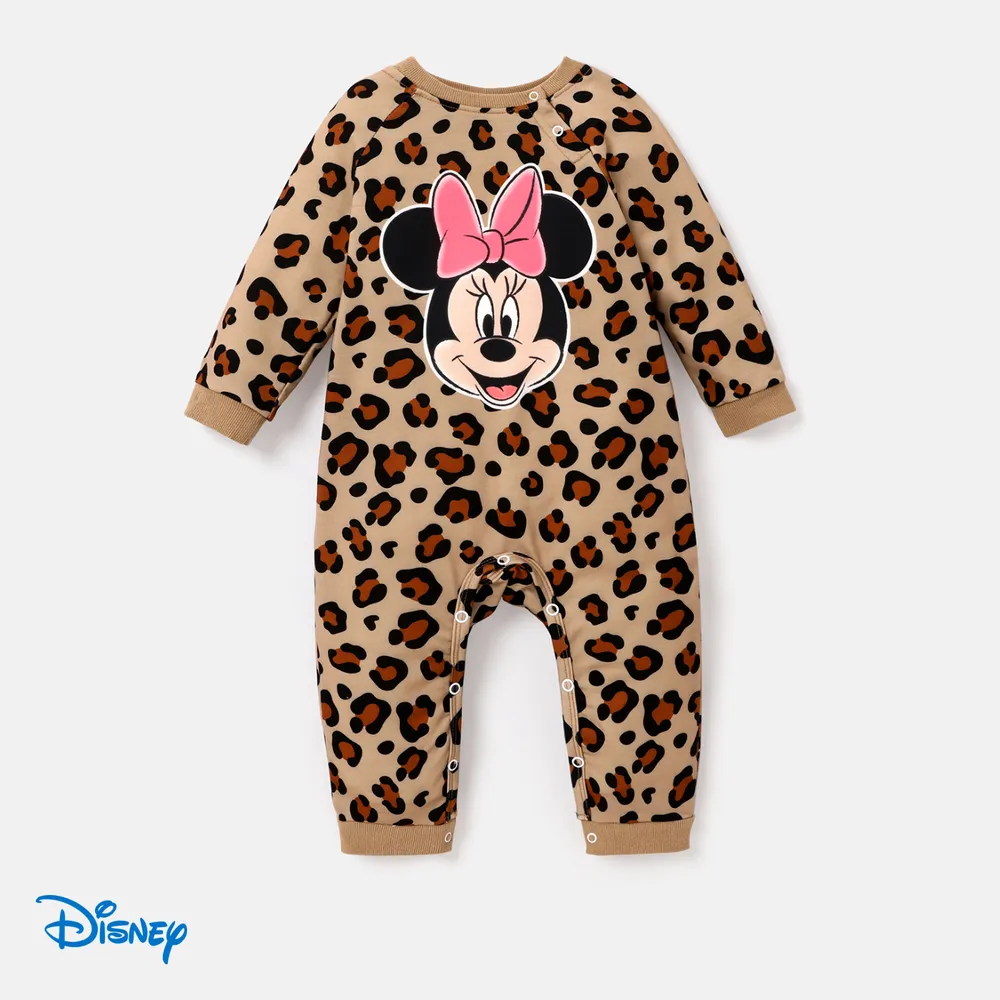 Disney Mickey and Friends Family Matching Letter & Leopard Print Long-sleeve Tops  big image 4