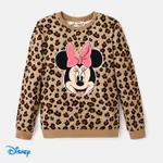 Disney Mickey and Friends Family Matching Letter & Leopard Print Long-sleeve Tops  image 2